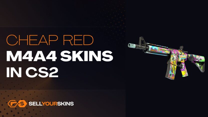 Cheap red M4A4 skins in CS2