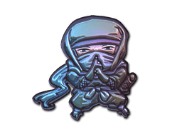 Naklejka | Skryty ninja (foliowana)