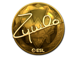 Naklejka | ZywOo (złota) | Katowice 2019