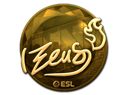 Naklejka | Zeus (złota) | Katowice 2019