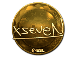 Naklejka | xseveN (złota) | Katowice 2019