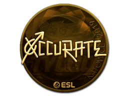 Naklejka | xccurate (złota) | Katowice 2019