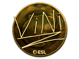 Naklejka | VINI (złota) | Katowice 2019