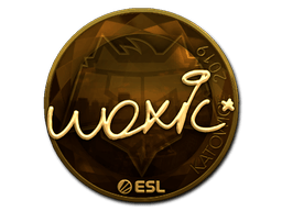 Naklejka | woxic (złota) | Katowice 2019