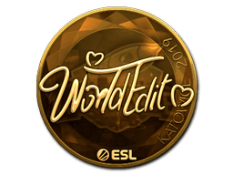 Naklejka | WorldEdit (złota) | Katowice 2019