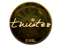 Naklejka | Twistzz (złota) | Katowice 2019