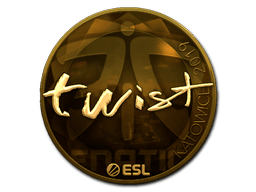 Naklejka | twist (złota) | Katowice 2019