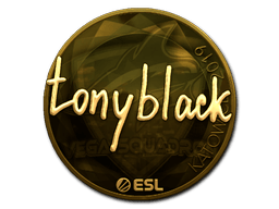 Naklejka | tonyblack (złota) | Katowice 2019
