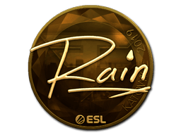 Naklejka | rain (złota) | Katowice 2019