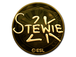 Naklejka | Stewie2K (złota) | Katowice 2019