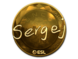 Naklejka | sergej (złota) | Katowice 2019