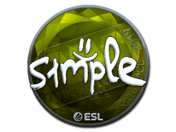 Naklejka | s1mple (foliowana) | Katowice 2019