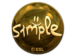 Naklejka | s1mple (złota) | Katowice 2019