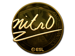 Naklejka | nitr0 (złota) | Katowice 2019