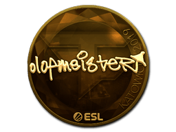 Naklejka | olofmeister (złota) | Katowice 2019