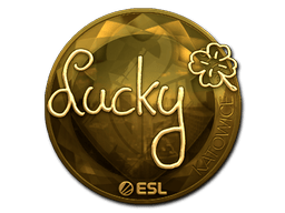 Naklejka | Lucky (złota) | Katowice 2019