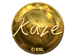 Naklejka | Kaze (złota) | Katowice 2019