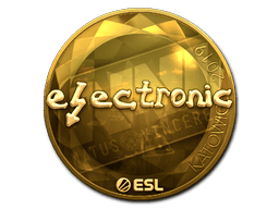 Naklejka | electronic (złota) | Katowice 2019