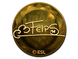 Naklejka | felps (złota) | Katowice 2019