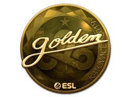 Naklejka | Golden (złota) | Katowice 2019