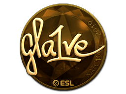 Naklejka | gla1ve (złota) | Katowice 2019