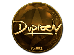 Naklejka | dupreeh (złota) | Katowice 2019