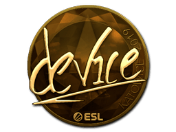 Naklejka | device (złota) | Katowice 2019