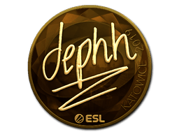 Naklejka | dephh (złota) | Katowice 2019