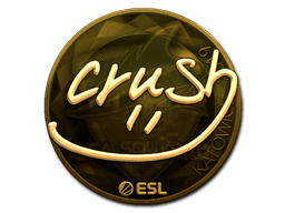 Naklejka | crush (złota) | Katowice 2019