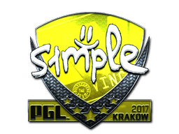 Naklejka | s1mple (foliowana) | Kraków 2017