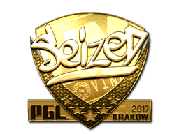 Naklejka | seized (złota) | Kraków 2017