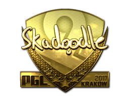 Naklejka | Skadoodle (złota) | Kraków 2017