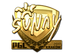 Naklejka | suNny (złota) | Kraków 2017