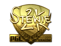 Naklejka | Stewie2K (złota) | Kraków 2017