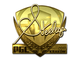 Naklejka | steel (złota) | Kraków 2017