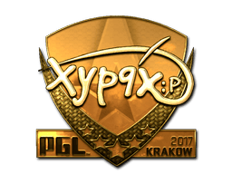 Naklejka | Xyp9x (złota) | Kraków 2017