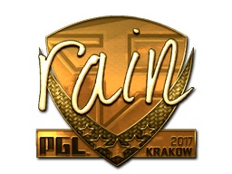 Naklejka | rain (złota) | Kraków 2017