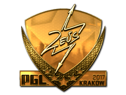 Naklejka | Zeus (złota) | Kraków 2017
