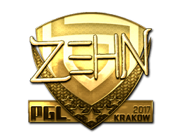 Naklejka | zehN (złota) | Kraków 2017