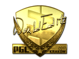 Naklejka | WorldEdit (złota) | Kraków 2017