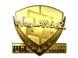 Naklejka | wayLander (złota) | Kraków 2017