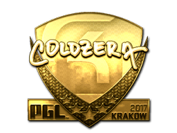 Naklejka | coldzera (złota) | Kraków 2017