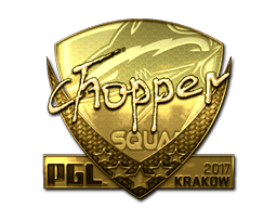 Naklejka | chopper (złota) | Kraków 2017