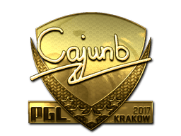 Naklejka | cajunb (złota) | Kraków 2017