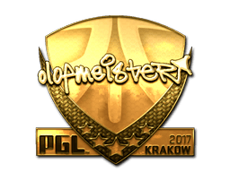 Naklejka | olofmeister (złota) | Kraków 2017