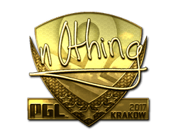 Naklejka | n0thing (złota) | Kraków 2017