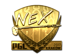 Naklejka | nex (złota) | Kraków 2017