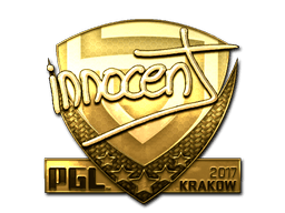 Naklejka | innocent (złota) | Kraków 2017