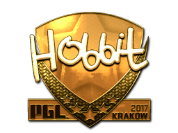 Naklejka | Hobbit (złota) | Kraków 2017