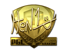 Naklejka | HEN1 (złota) | Kraków 2017